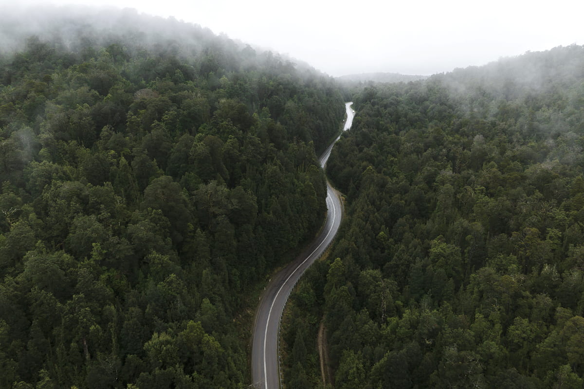Driving in Tasmania's highlands