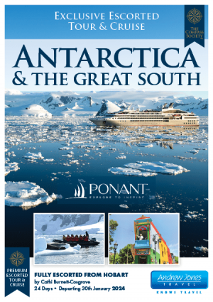 Antarctica and the Great South 2024 brochure cover