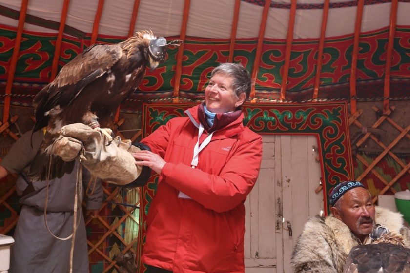 Cathi Burnett-Cosgrove escorting The Compass Society's Mongolia 2025 tour