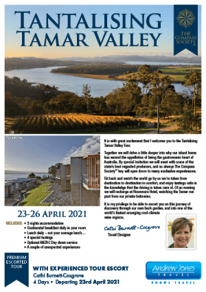 Tantalising Tamar Valley Tour April 2021