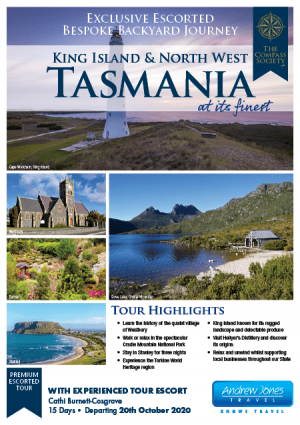 King Island and North West Tasmania "at its finest" brochure cover