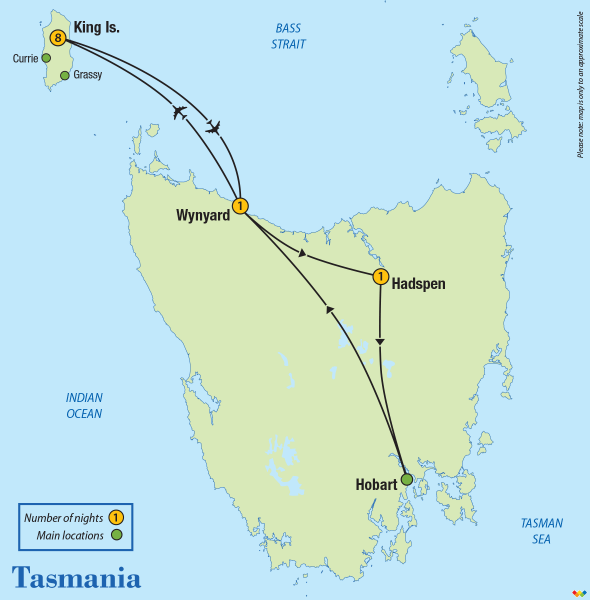 The King Island Experience tour map