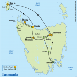 King Island and North West Tasmania "at its finest" tour map